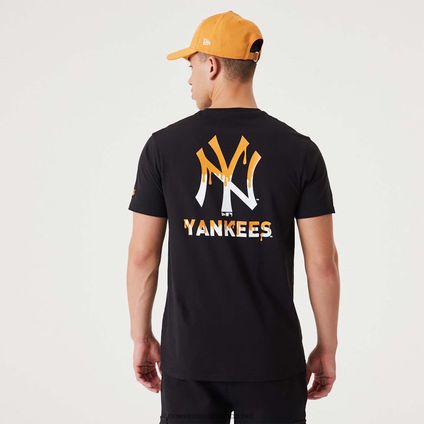 New York Yankees MLB Drip Logo Black T-Shirt New Era TRBRBN3083