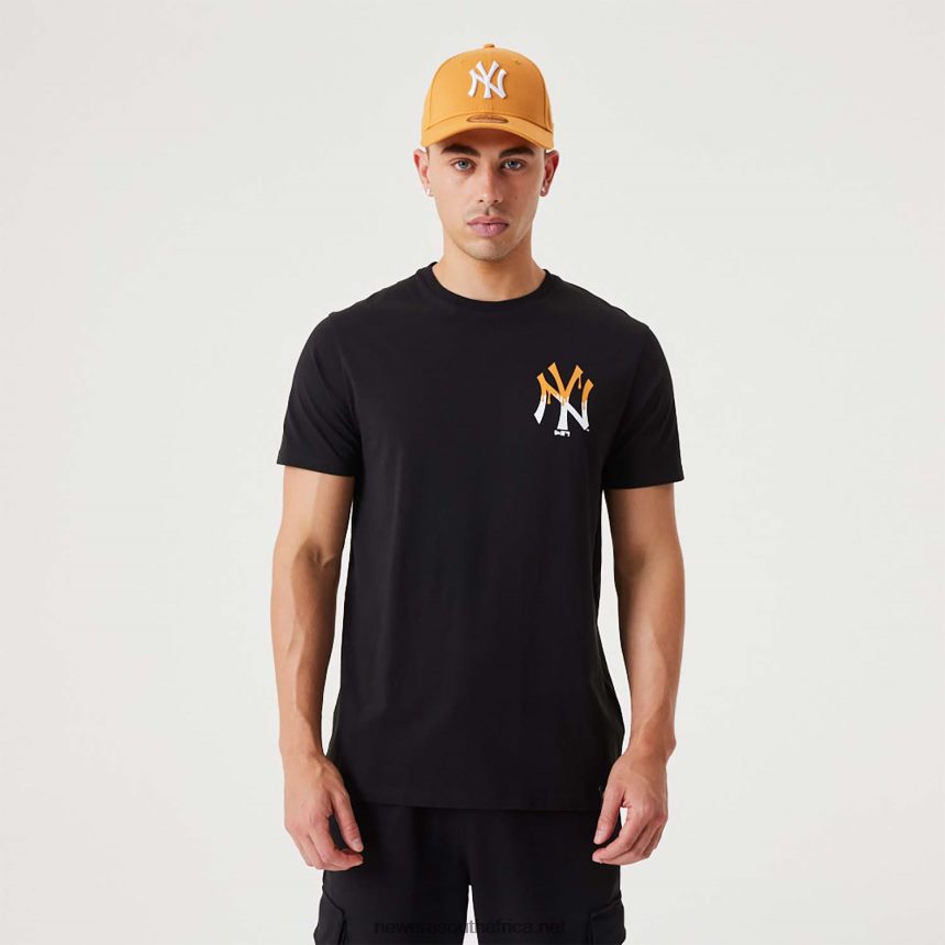 New York Yankees MLB Drip Logo Black T-Shirt New Era TRBRBN3083