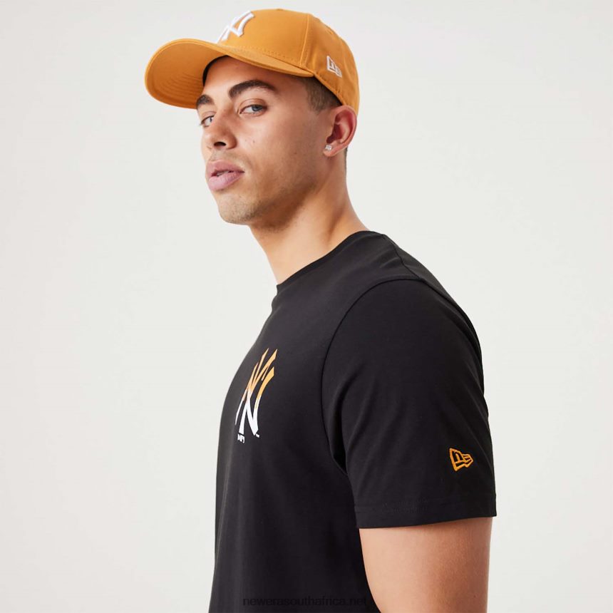 New York Yankees MLB Drip Logo Black T-Shirt New Era TRBRBN3083