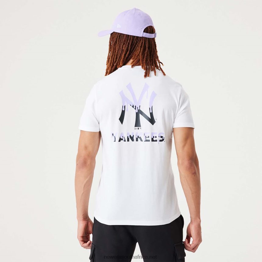 New York Yankees MLB Drip Logo White T-Shirt New Era TRBRBN3097