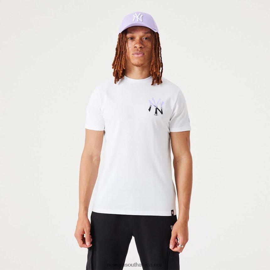 New York Yankees MLB Drip Logo White T-Shirt New Era TRBRBN3097