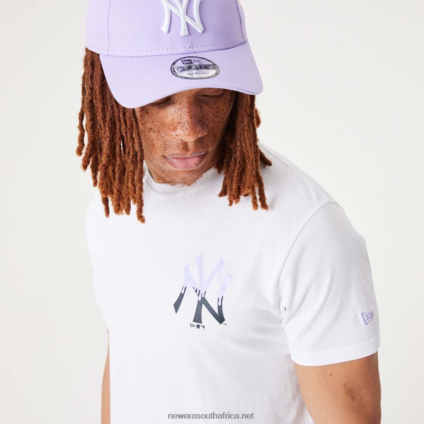 New York Yankees MLB Drip Logo White T-Shirt New Era TRBRBN3097