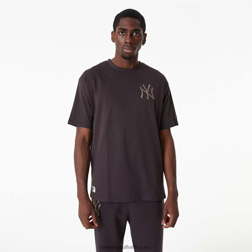New York Yankees MLB Embroidered Logo Ash Brown T-Shirt New Era TRBRBN3056