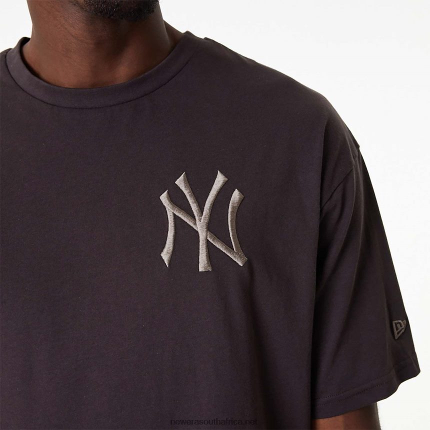 New York Yankees MLB Embroidered Logo Ash Brown T-Shirt New Era TRBRBN3056
