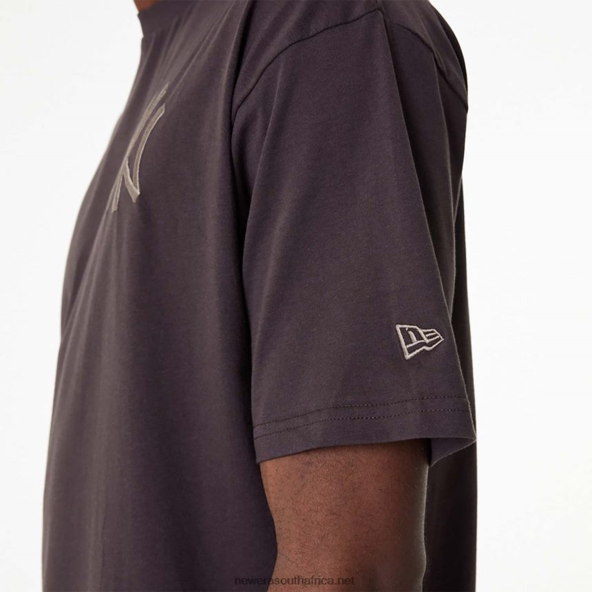 New York Yankees MLB Embroidered Logo Ash Brown T-Shirt New Era TRBRBN3056