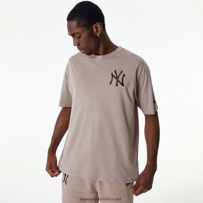 New York Yankees MLB Embroidered Logo Burnt Wood T-Shirt New Era TRBRBN3070