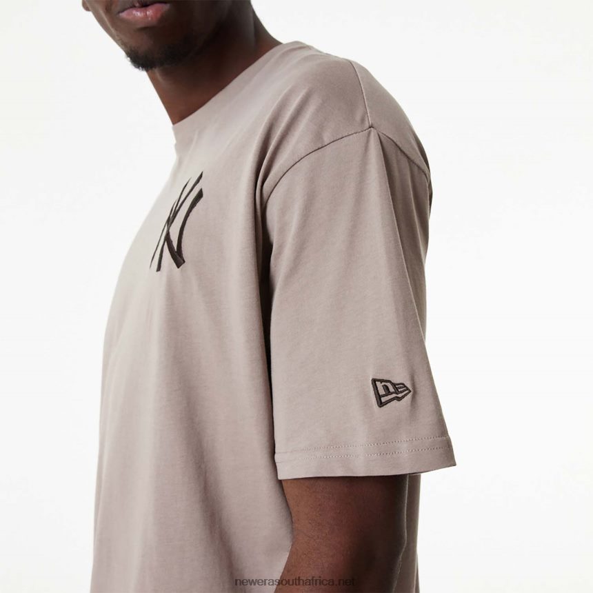 New York Yankees MLB Embroidered Logo Burnt Wood T-Shirt New Era TRBRBN3070