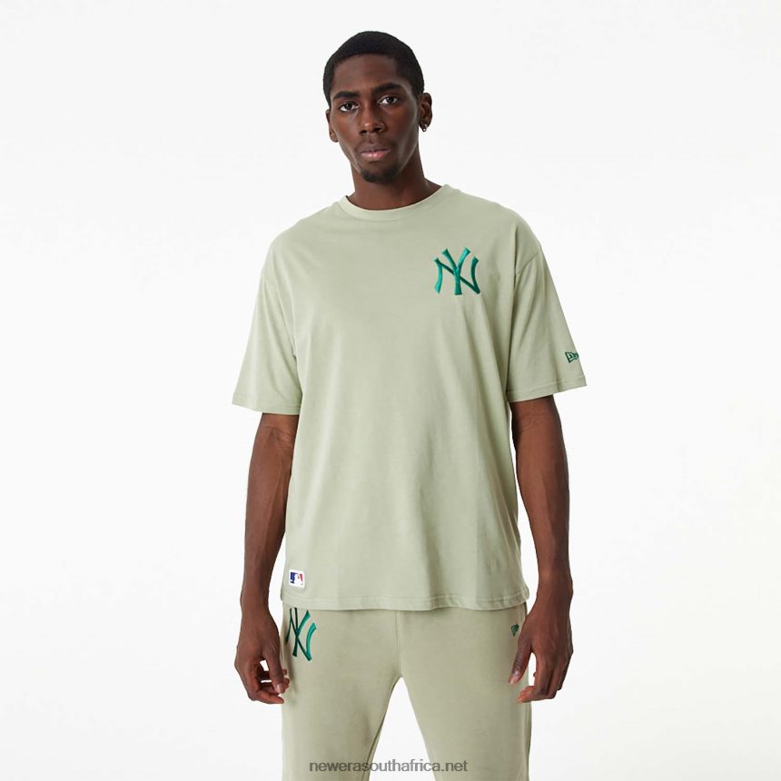 New York Yankees MLB Embroidered Logo Washed Khaki T-Shirt New Era TRBRBN3084