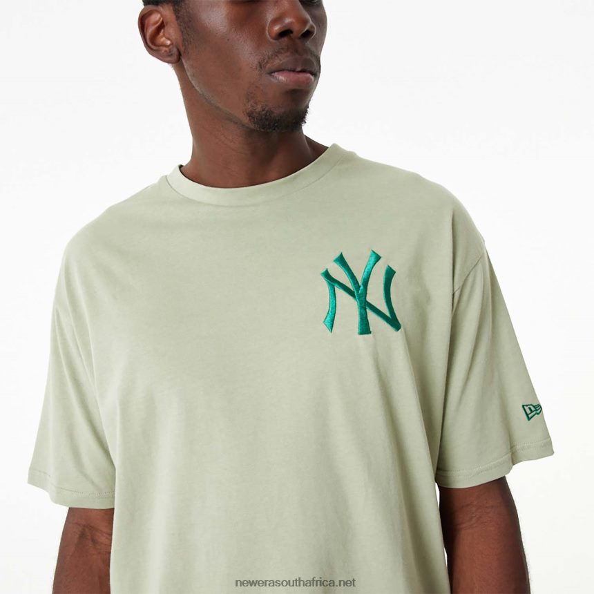 New York Yankees MLB Embroidered Logo Washed Khaki T-Shirt New Era TRBRBN3084