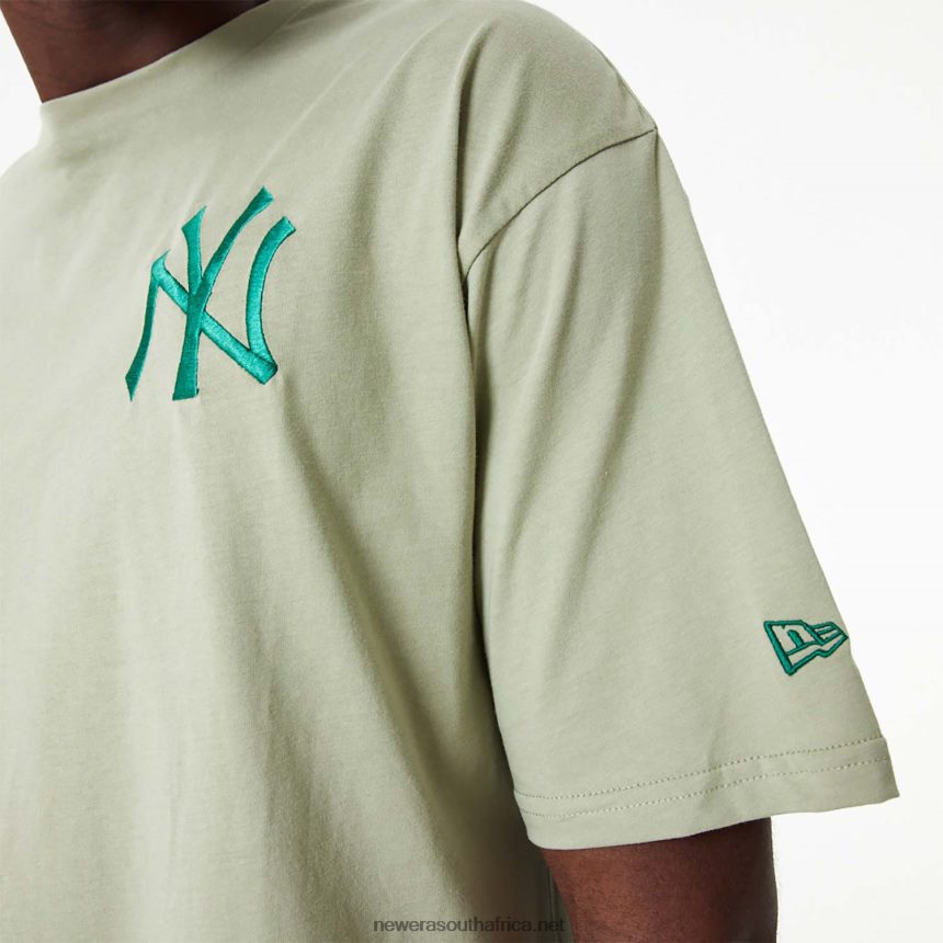 New York Yankees MLB Embroidered Logo Washed Khaki T-Shirt New Era TRBRBN3084