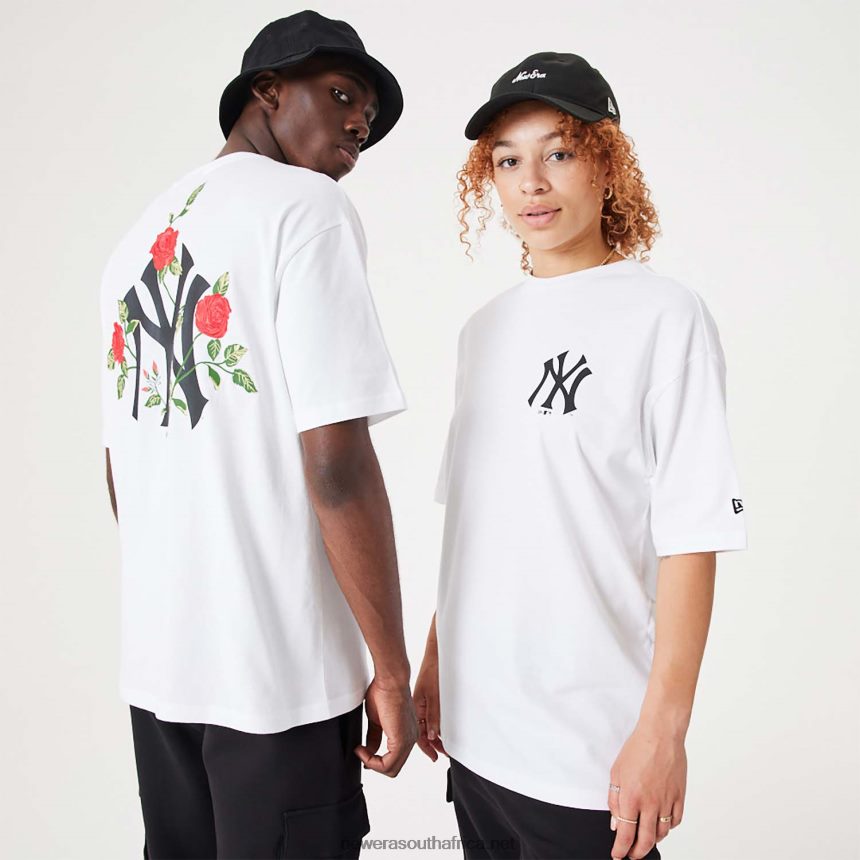New York Yankees MLB Floral Graphic White Oversized T-Shirt New Era TRBRBN2927