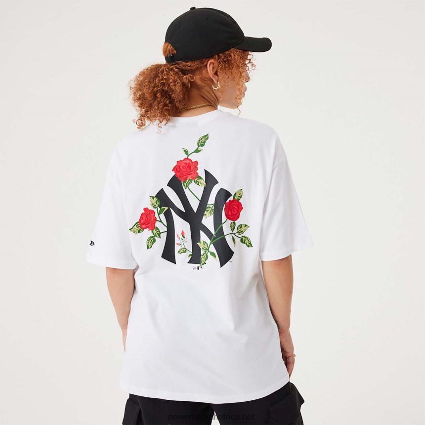 New York Yankees MLB Floral Graphic White Oversized T-Shirt New Era TRBRBN2927