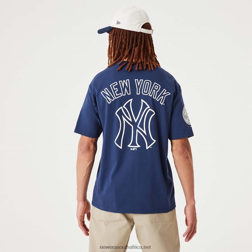 New York Yankees MLB Heritage Dark Blue Oversized T-Shirt New Era TRBRBN3042