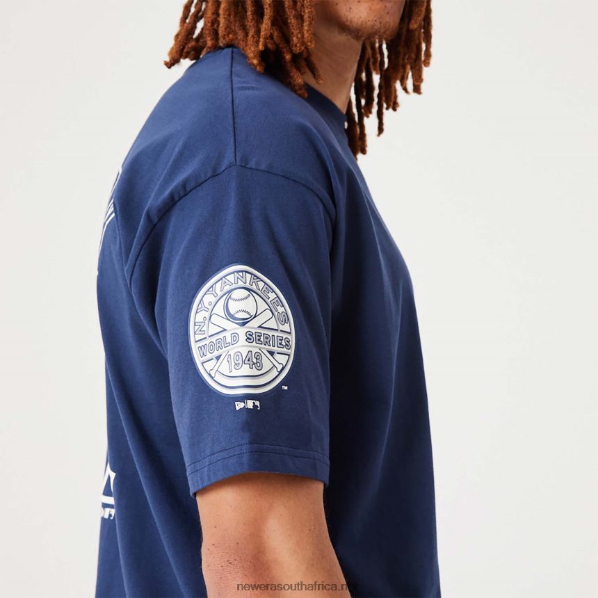 New York Yankees MLB Heritage Dark Blue Oversized T-Shirt New Era TRBRBN3042