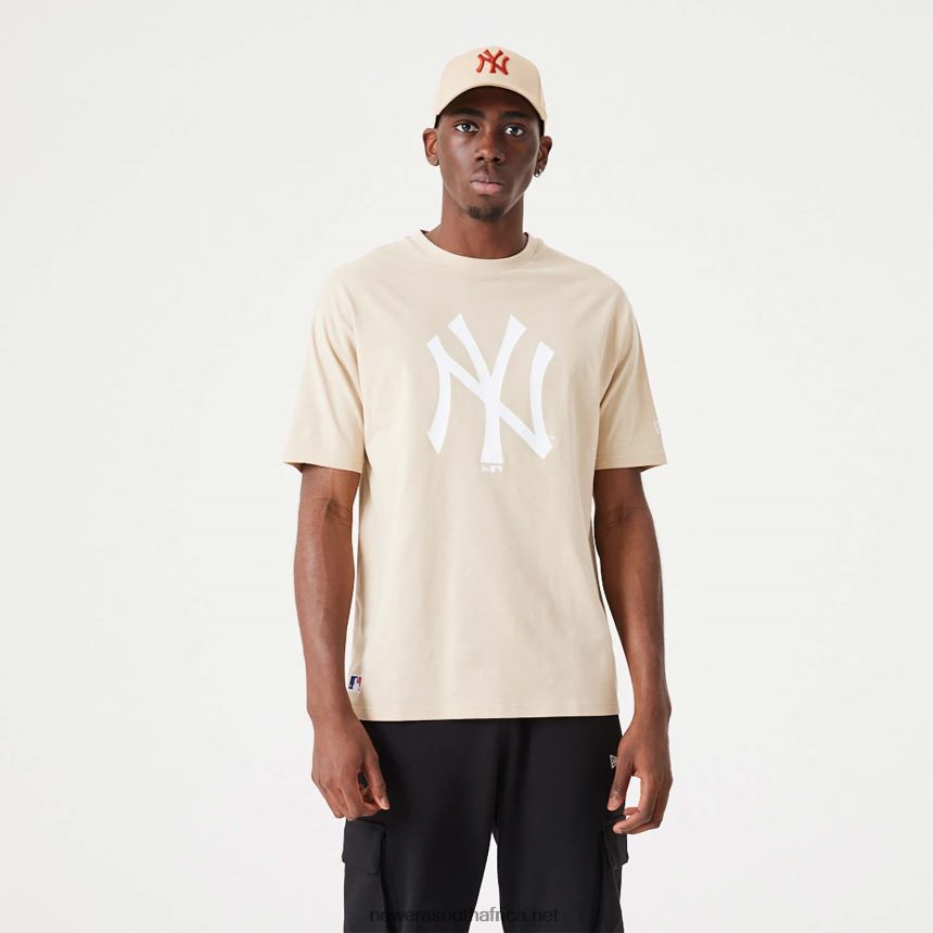 New York Yankees MLB League Essential Light Beige Oversized T-Shirt New Era TRBRBN3054