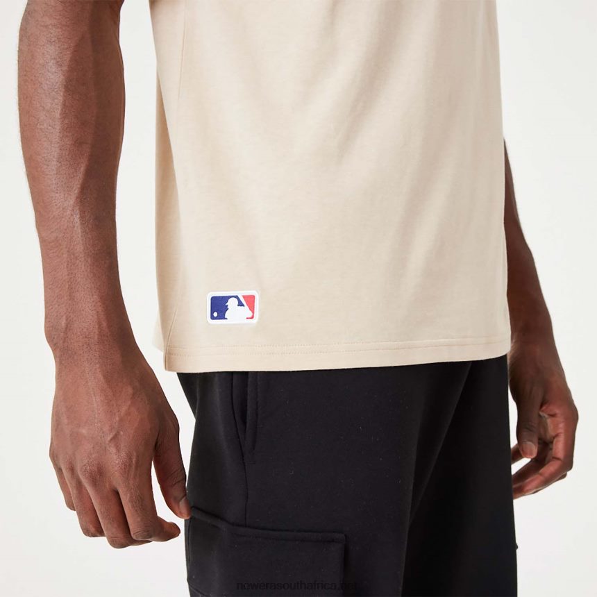 New York Yankees MLB League Essential Light Beige Oversized T-Shirt New Era TRBRBN3054
