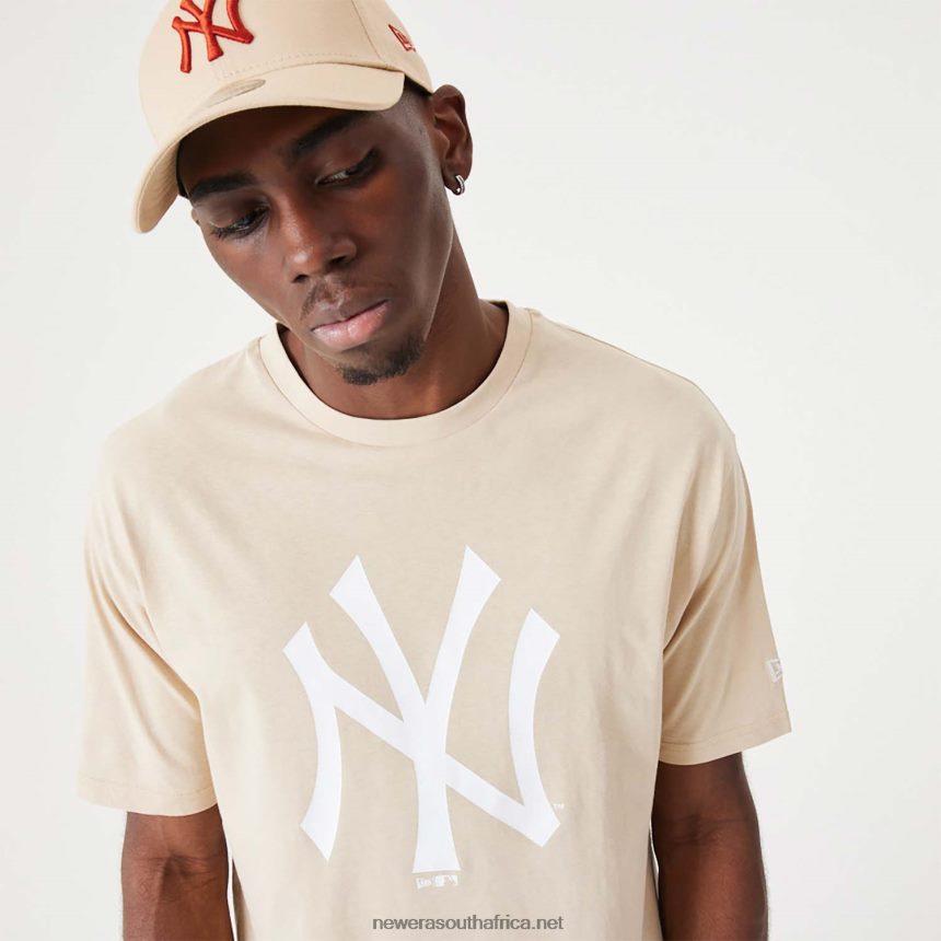 New York Yankees MLB League Essential Light Beige Oversized T-Shirt New Era TRBRBN3054