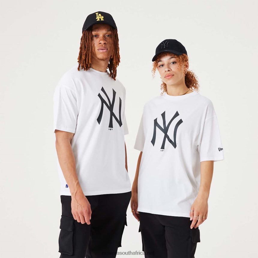 New York Yankees MLB League Essential White Oversized T-Shirt New Era TRBRBN3082