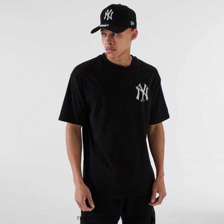 New York Yankees MLB Metallic Black T-Shirt New Era TRBRBN2933