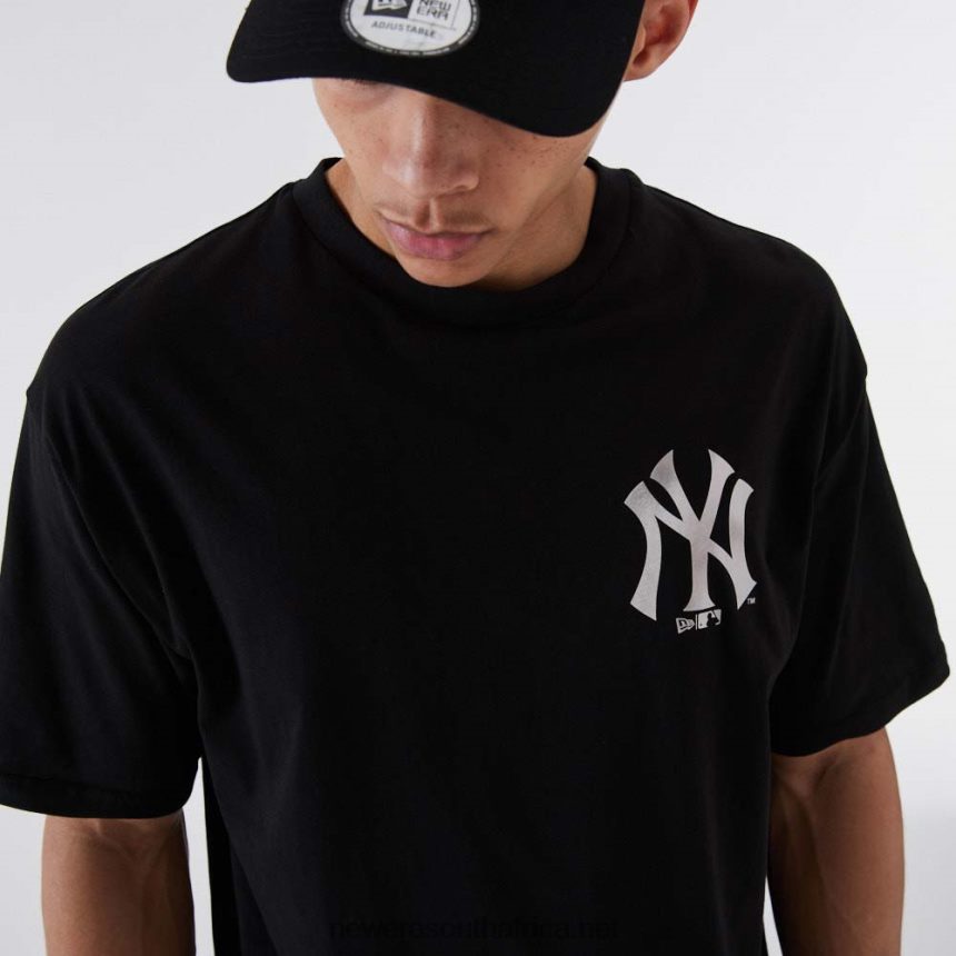 New York Yankees MLB Metallic Black T-Shirt New Era TRBRBN2933