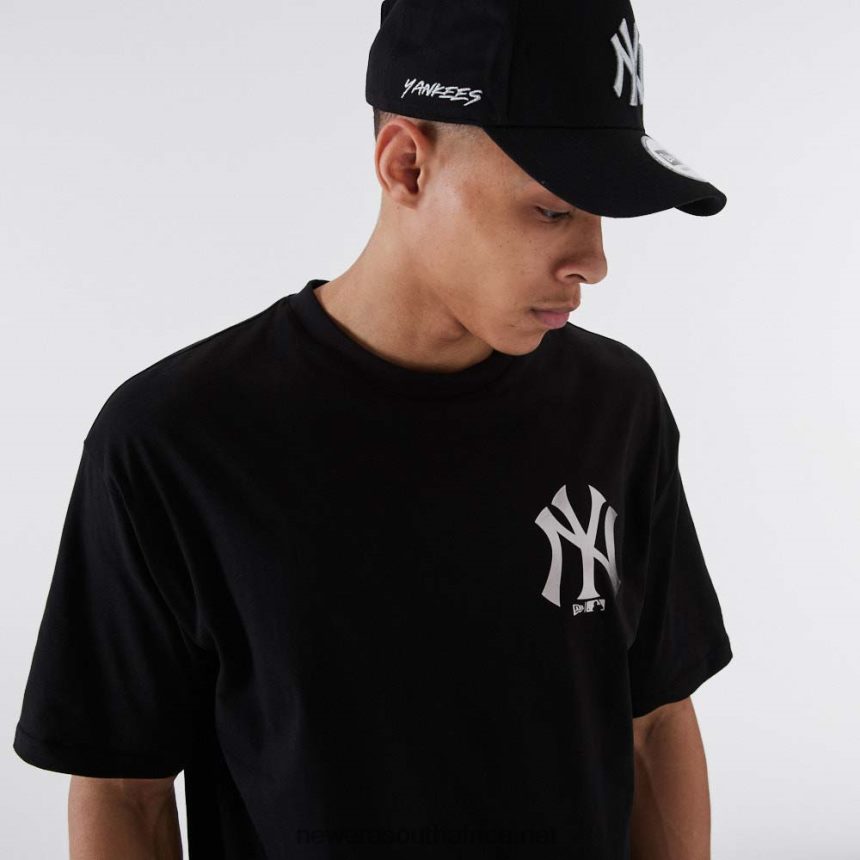 New York Yankees MLB Metallic Black T-Shirt New Era TRBRBN2933