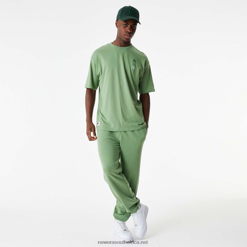 New York Yankees MLB Stacked Logo Green Oversized T-Shirt New Era TRBRBN2855