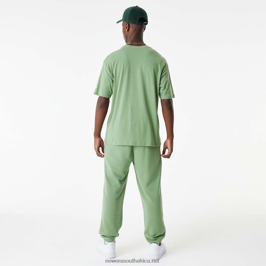 New York Yankees MLB Stacked Logo Green Oversized T-Shirt New Era TRBRBN2855