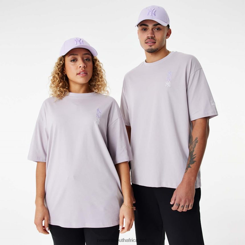 New York Yankees MLB Stacked Logo Purple Oversized T-Shirt New Era TRBRBN2870