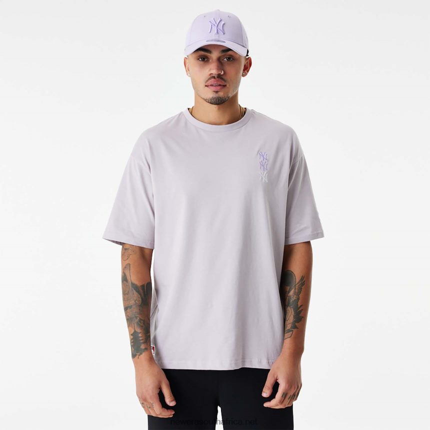 New York Yankees MLB Stacked Logo Purple Oversized T-Shirt New Era TRBRBN2870