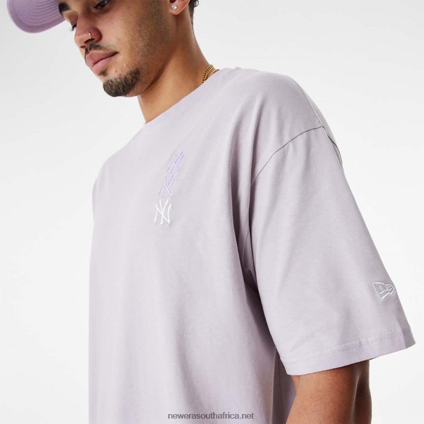 New York Yankees MLB Stacked Logo Purple Oversized T-Shirt New Era TRBRBN2870