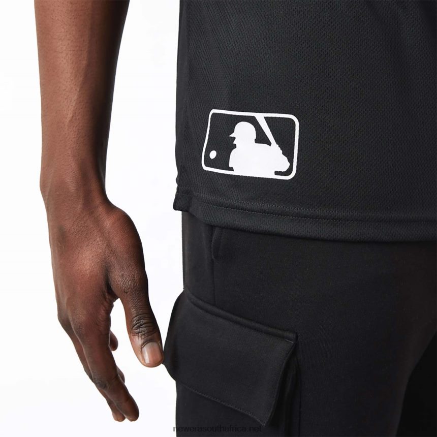 New York Yankees MLB Team Logo Black T-Shirt New Era TRBRBN3142