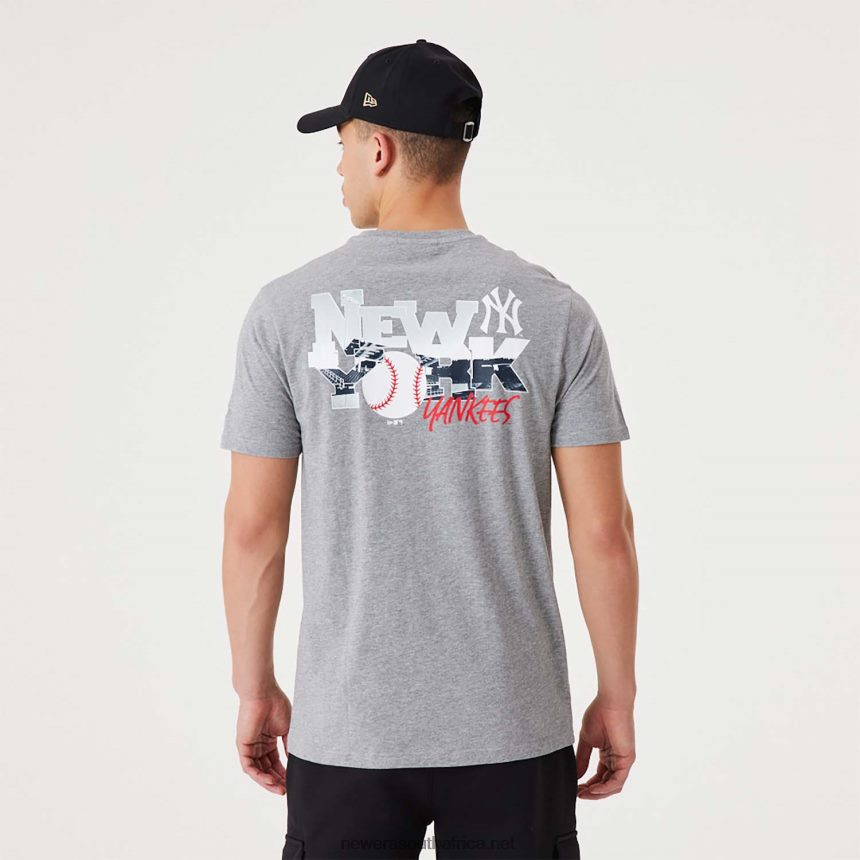 New York Yankees MLB Team Logo Graphic Medium Grey T-Shirt New Era TRBRBN2865