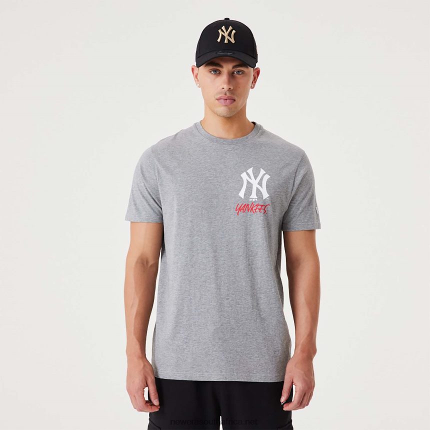 New York Yankees MLB Team Logo Graphic Medium Grey T-Shirt New Era TRBRBN2865