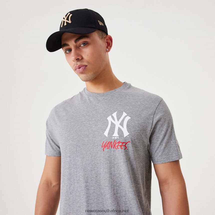 New York Yankees MLB Team Logo Graphic Medium Grey T-Shirt New Era TRBRBN2865