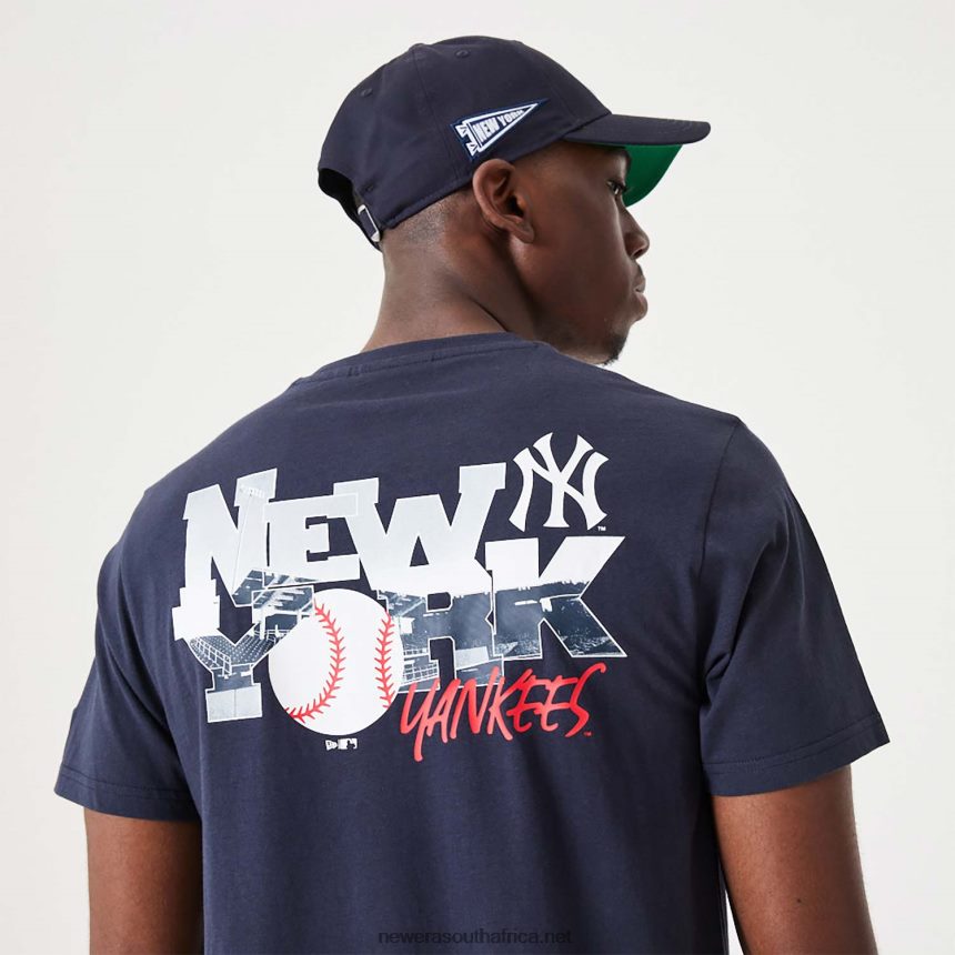New York Yankees MLB Team Logo Graphic Navy T-Shirt New Era TRBRBN3129
