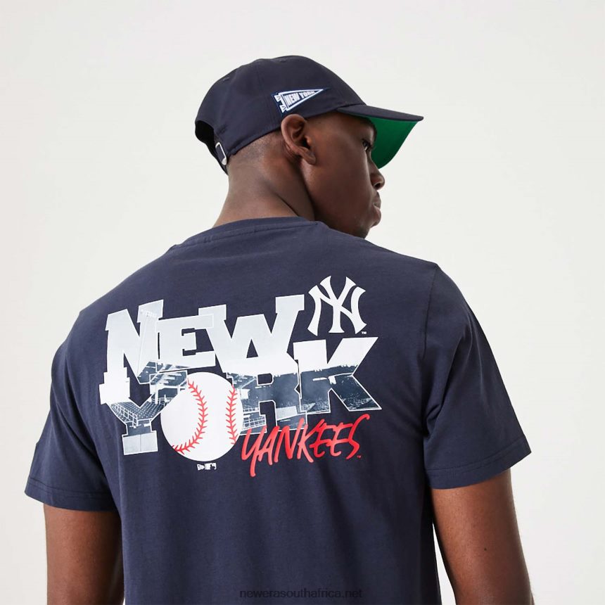 New York Yankees MLB Team Logo Graphic Navy T-Shirt New Era TRBRBN3129