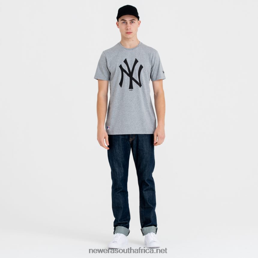 New York Yankees MLB Team Logo Grey T-Shirt New Era TRBRBN2898