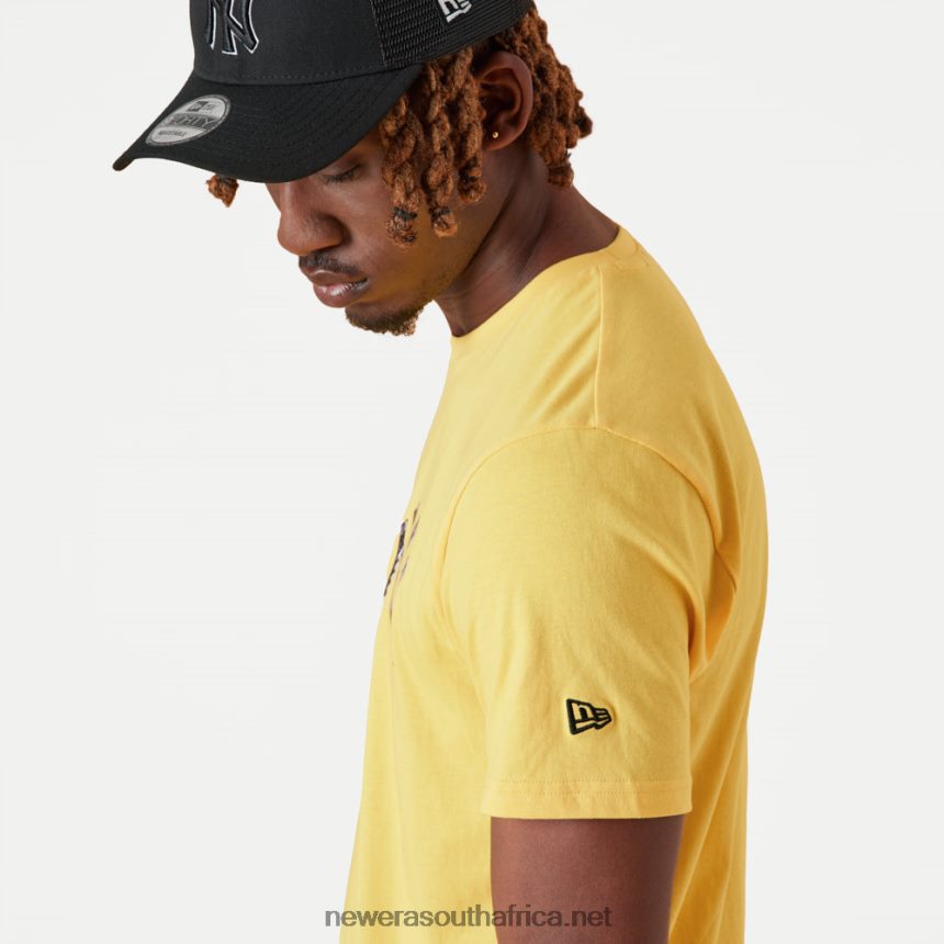 New York Yankees MLB Team Logo Yellow T-Shirt New Era TRBRBN2922