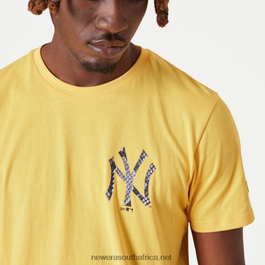 New York Yankees MLB Team Logo Yellow T-Shirt New Era TRBRBN2922