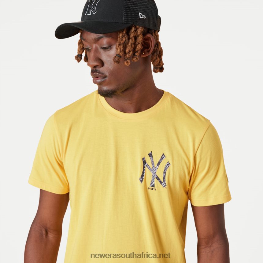 New York Yankees MLB Team Logo Yellow T-Shirt New Era TRBRBN2922