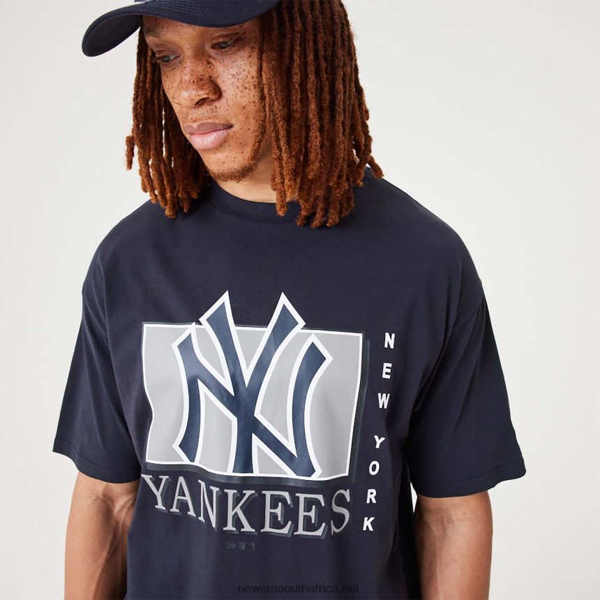 New York Yankees MLB Team Wordmark Navy Oversized T-Shirt New Era TRBRBN3157