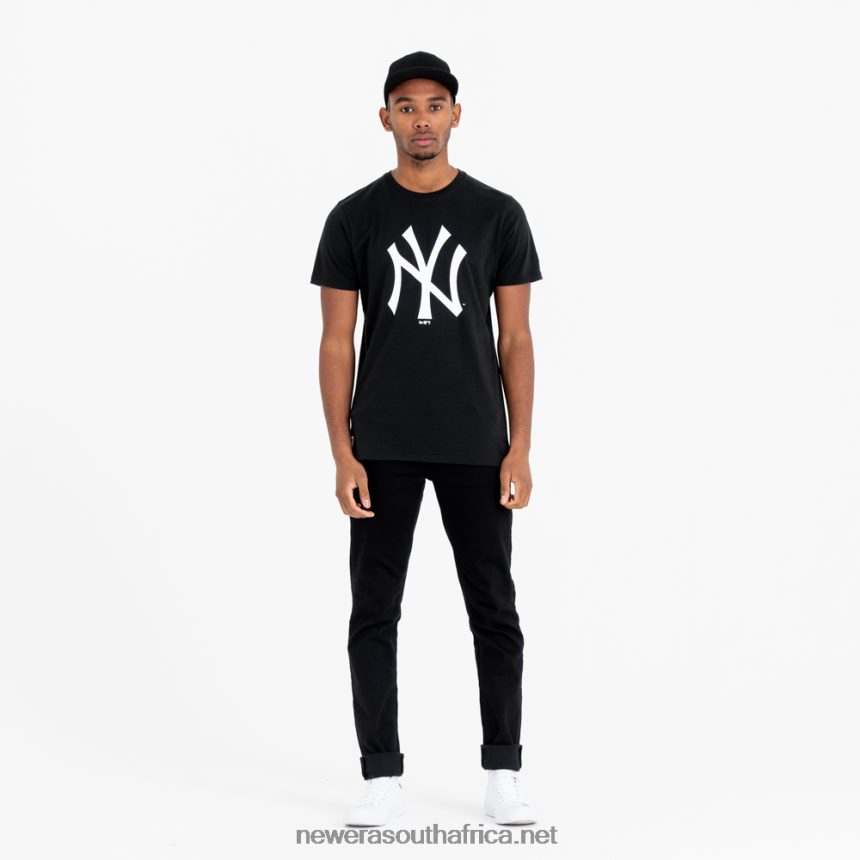 New York Yankees Team Logo Black T-Shirt New Era TRBRBN2853