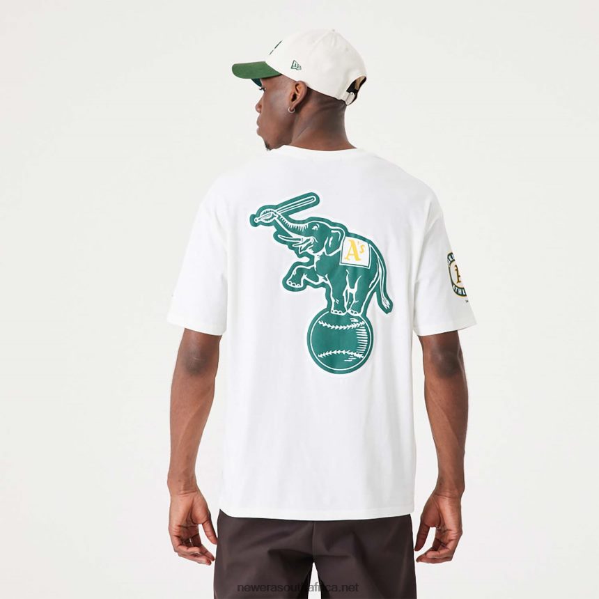 Oakland Athletics MLB Heritage Open White Oversized T-Shirt New Era TRBRBN3014