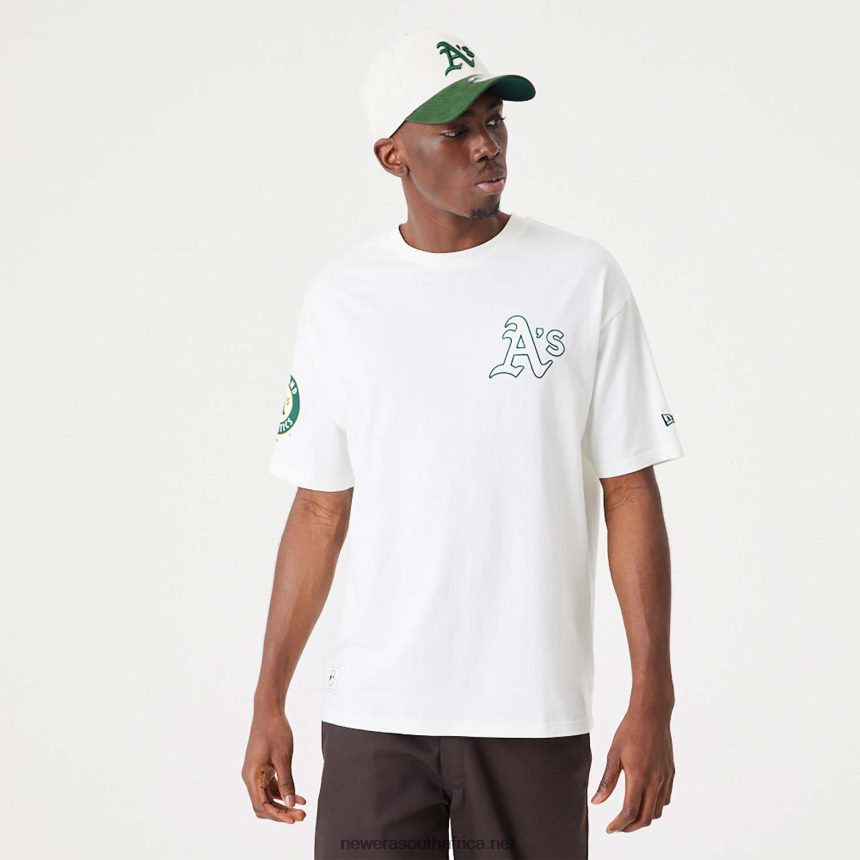 Oakland Athletics MLB Heritage Open White Oversized T-Shirt New Era TRBRBN3014