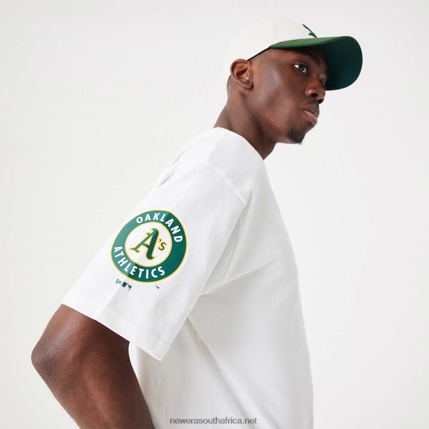 Oakland Athletics MLB Heritage Open White Oversized T-Shirt New Era TRBRBN3014