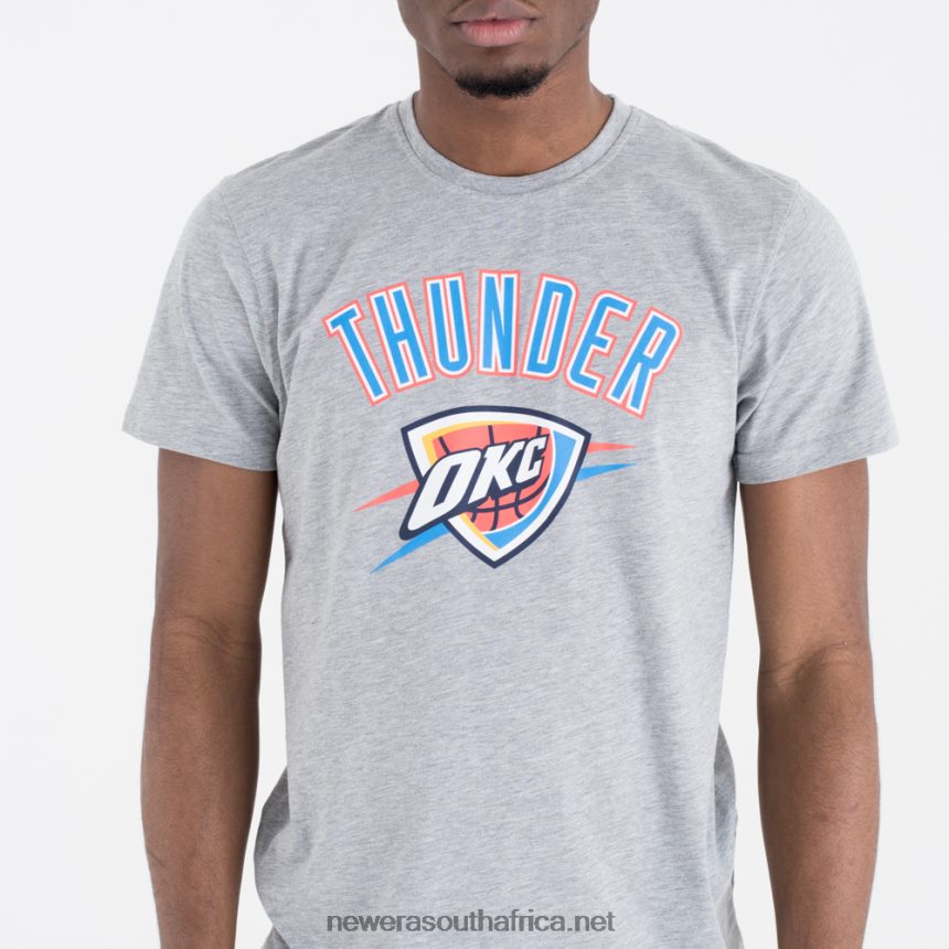 Oklahoma City Thunder NBA Team Logo Grey T-Shirt New Era TRBRBN2940
