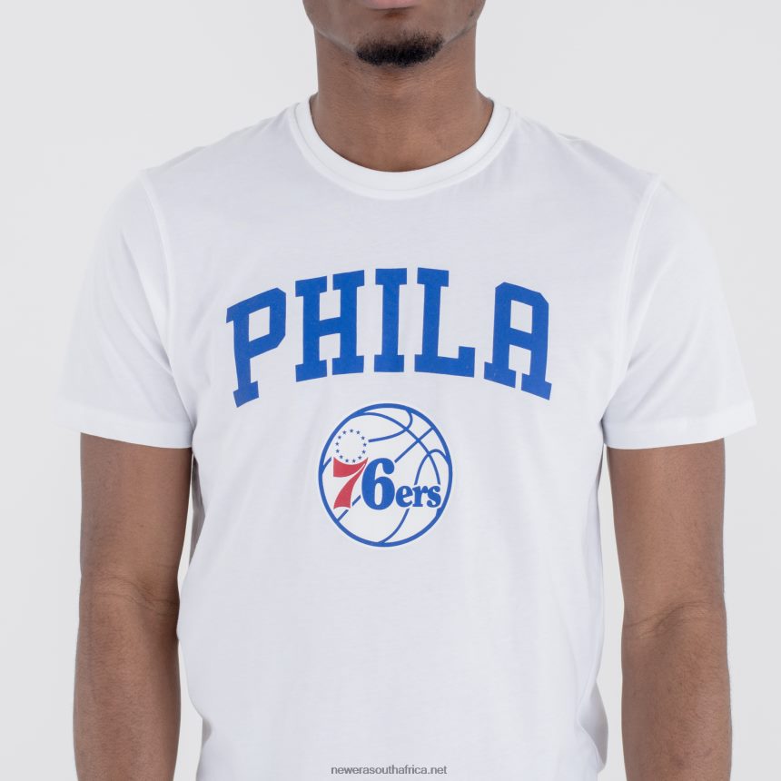 Philadelphia 76ers NBA Team Logo White T-Shirt New Era TRBRBN2896