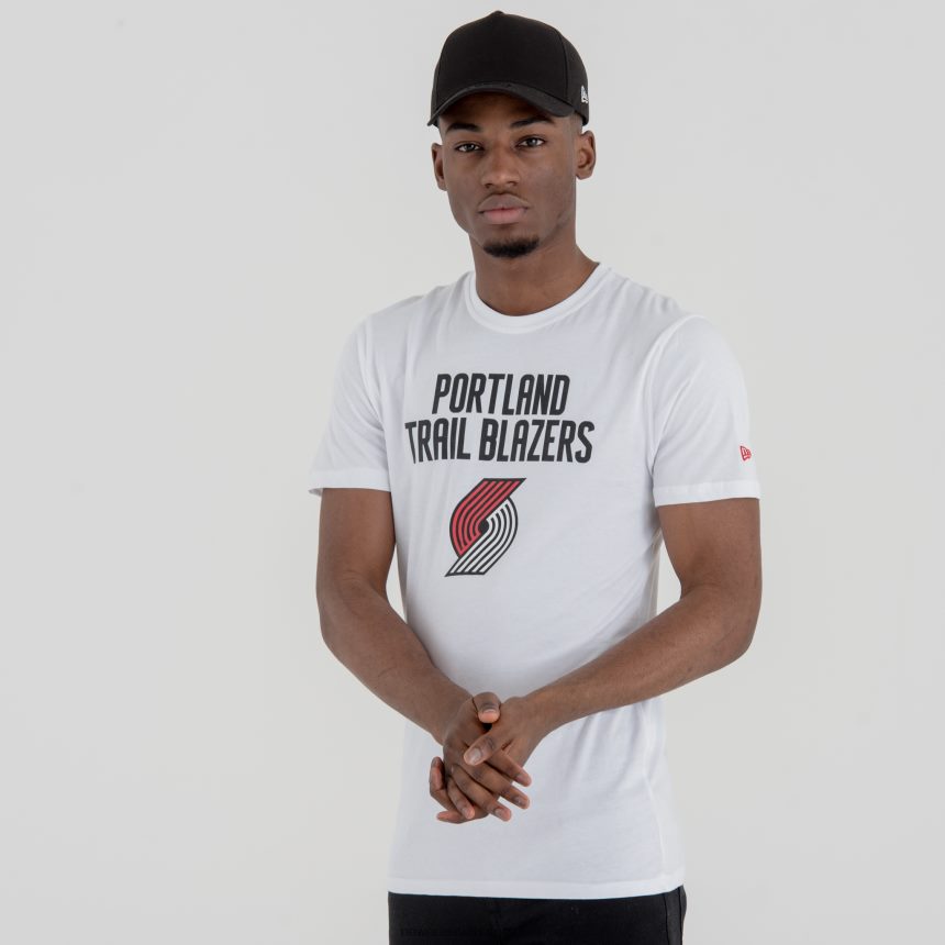 Portland Trail Blazers NBA Team Logo White T-Shirt New Era TRBRBN3161