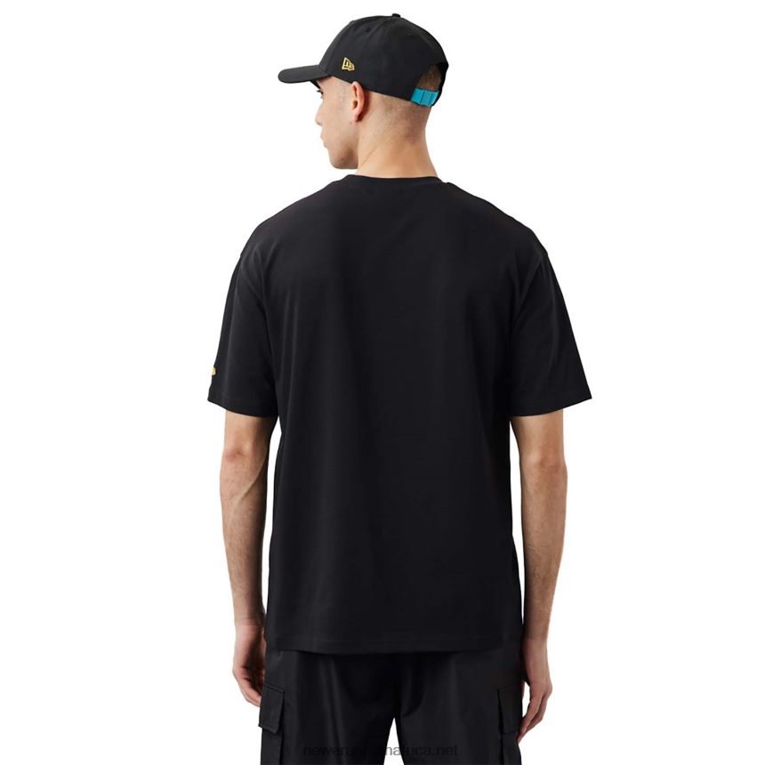 Rubber Patch Black Oversized T-Shirt New Era TRBRBN2948