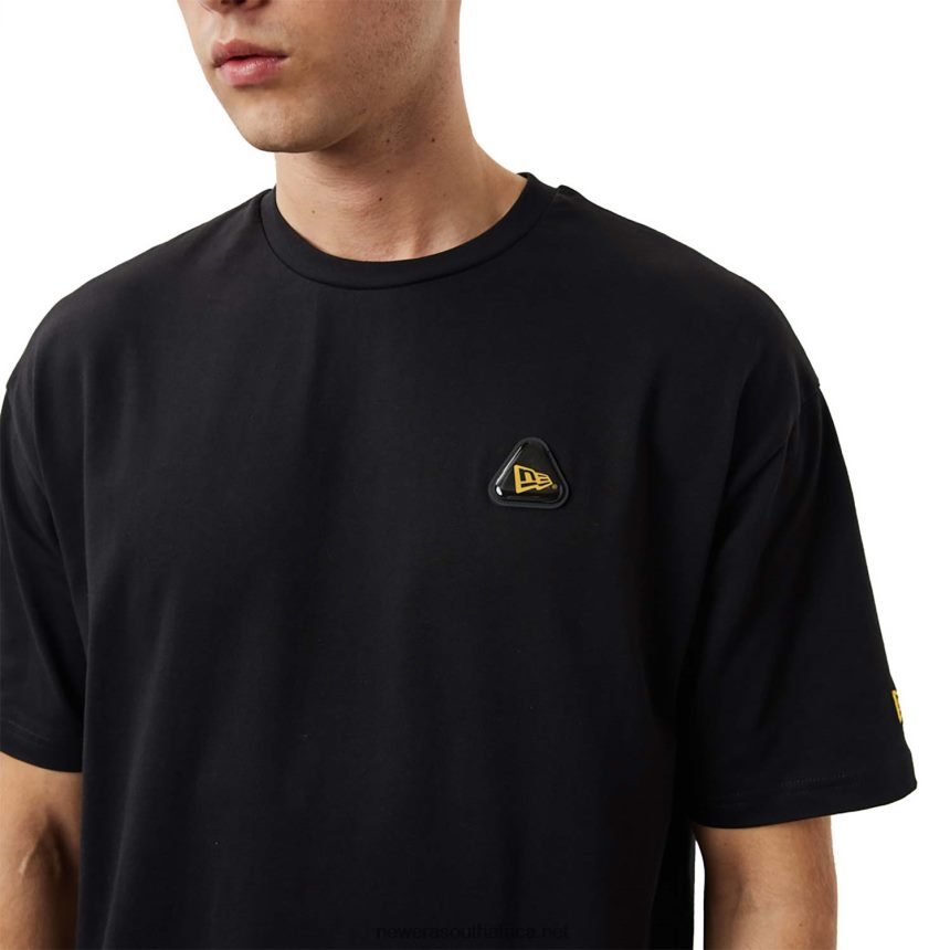 Rubber Patch Black Oversized T-Shirt New Era TRBRBN2948